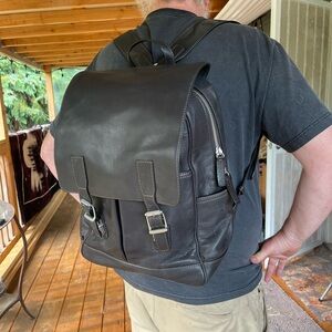 Frye Black Leather Men's/Women’s Backpack
